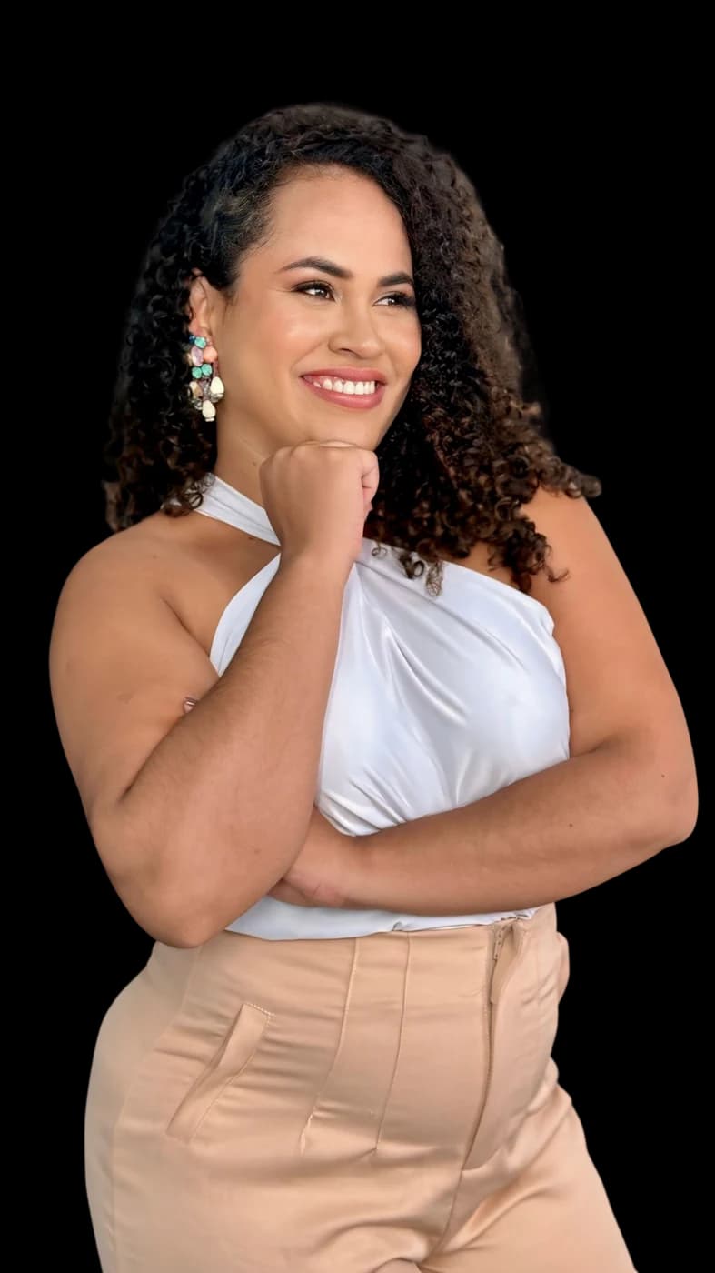Nathalia, no ateliê