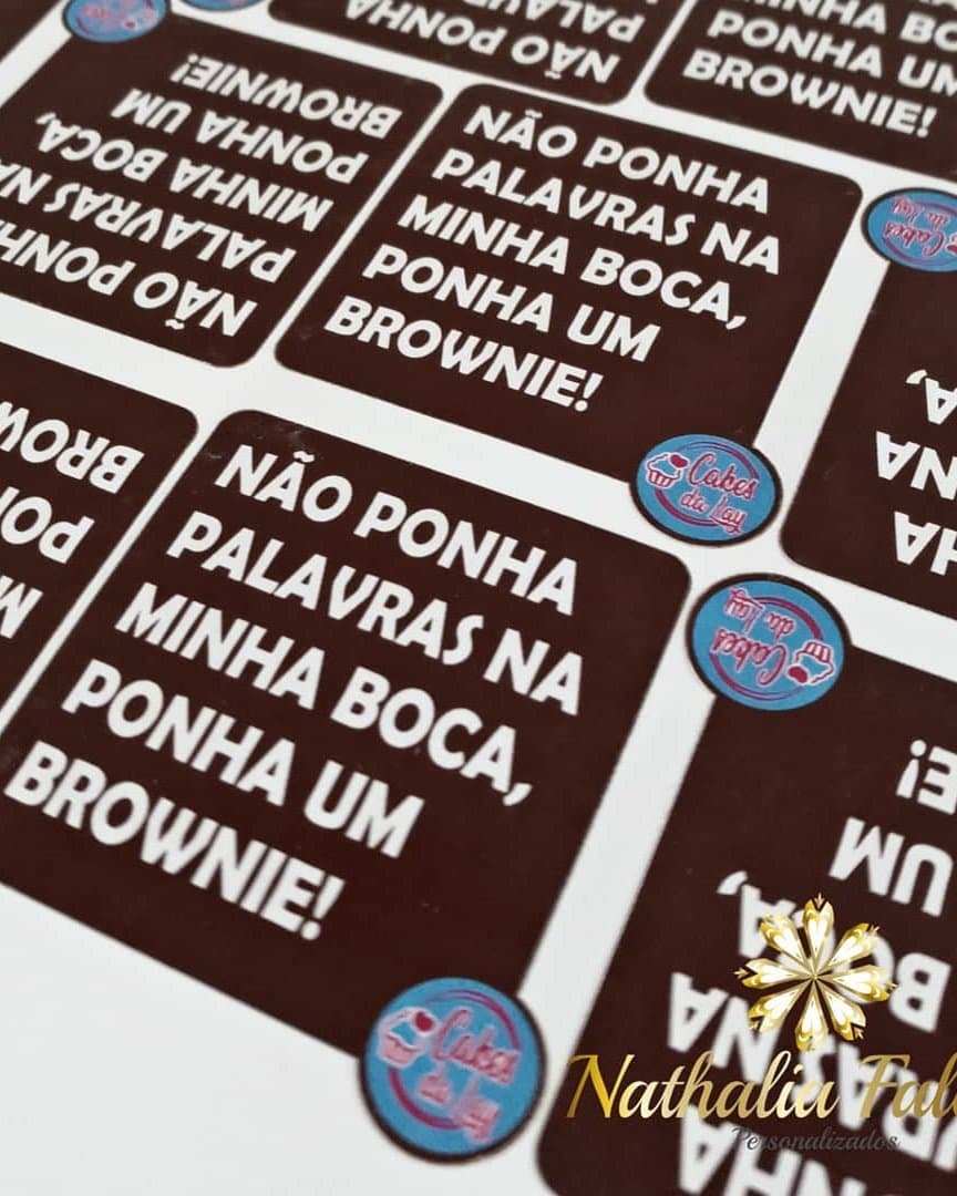 Adesivo para Brownie 💞 @cakesdalayy