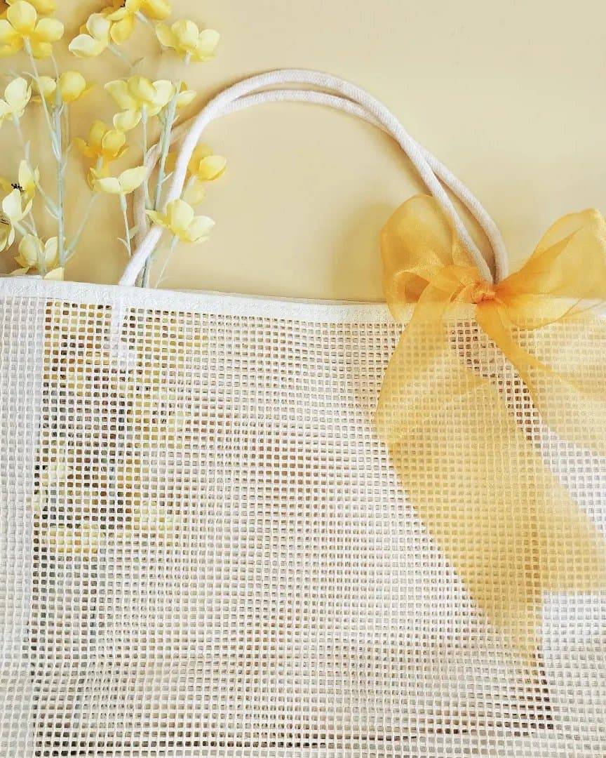 Nossa bolsa para café da manhã é uma lindeza 🌼